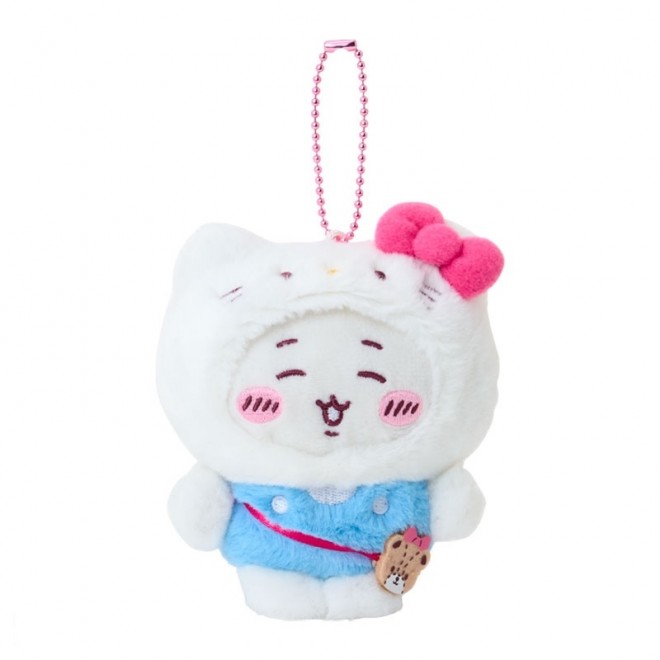 The Chiikawa × Sanrio Characters collaboration features mascots in fuzzy costume crossovers, with 21 new items releasing June 13 nationwide